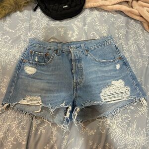 Levi’s 501 light wash shorts